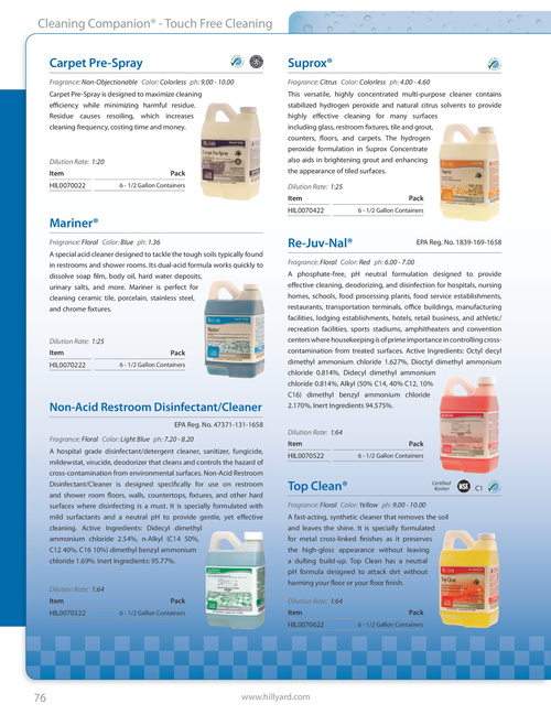 Hillyard Full Line Catalog Page 76