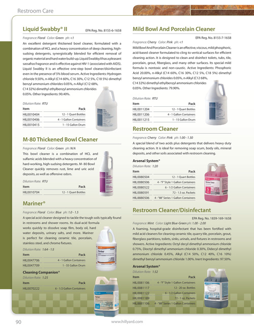 Hillyard Full Line Catalog Page 90