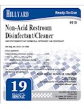 Label Ready to use Arsenal®  #819 NON ACID RESTROOM CLEANER